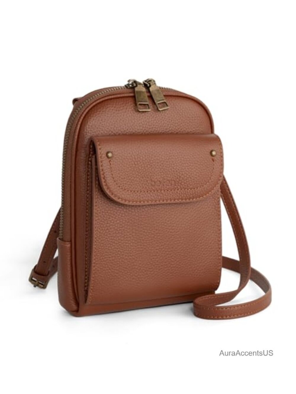 Genuine Leather Crossbody Bag for Women, RFID Small Phone Purse